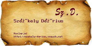 Székely Dárius névjegykártya